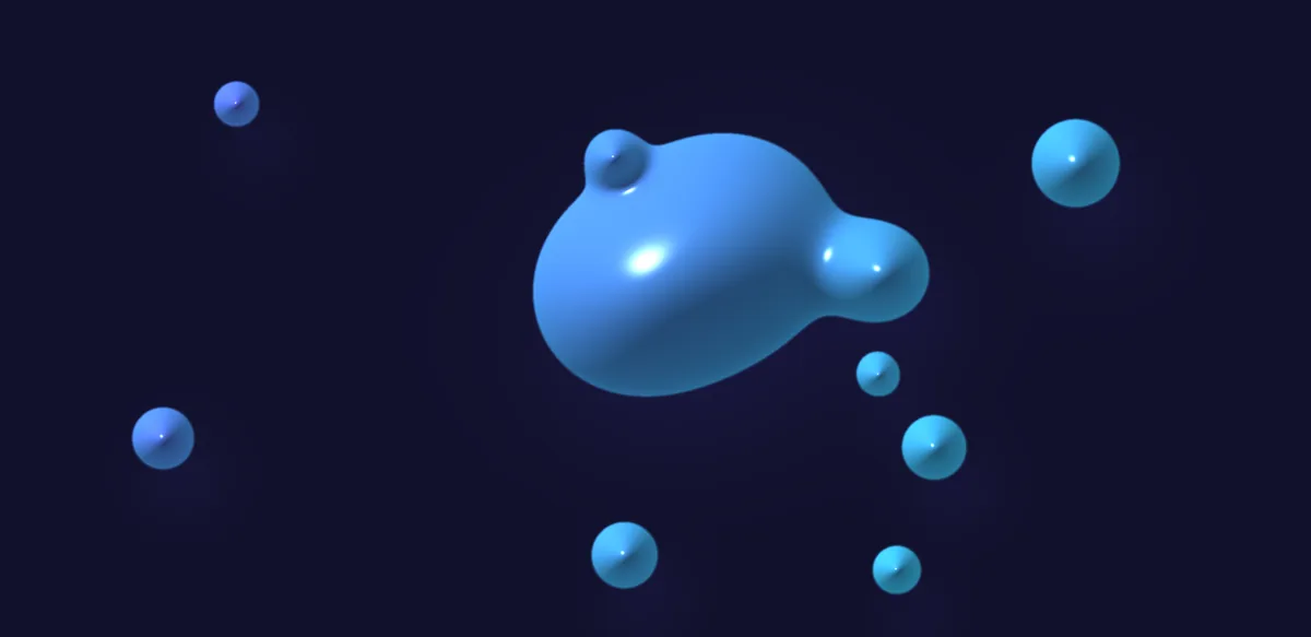 Abstract glossy 3D shapes on navy — cover for How to Build an FAQ Assistant on Your Own Documents